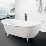67" Bendock Solid Surface Stone Resin Slipper Bathtub with Feet
