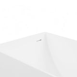 67" Cappa Solid Surface Stone Resin Freestanding Bathtub