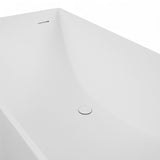 67" Cappa Solid Surface Stone Resin Freestanding Bathtub