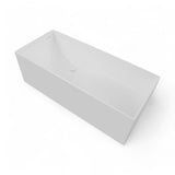 67" Cappa Solid Surface Stone Resin Freestanding Bathtub