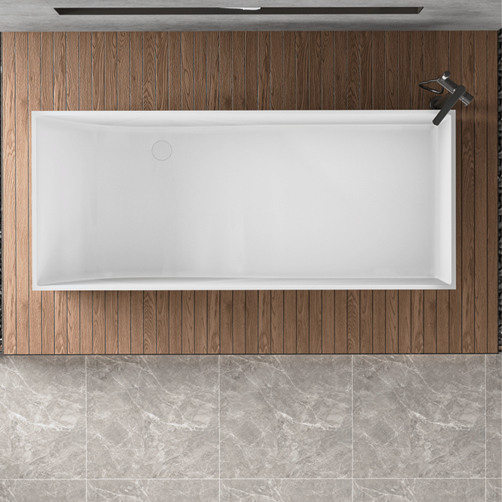 67" Cappa Solid Surface Stone Resin Freestanding Bathtub