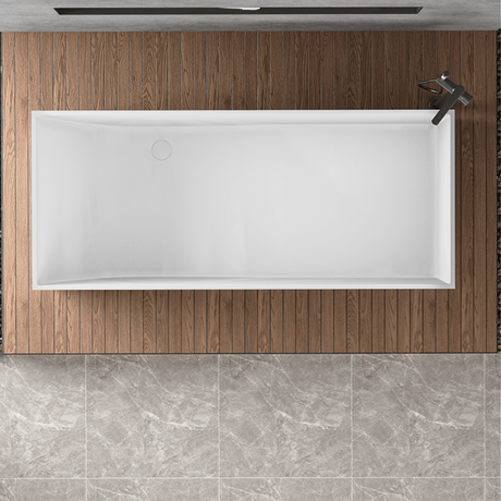 67" Cappa Solid Surface Stone Resin Freestanding Bathtub