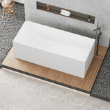 67" Cappa Solid Surface Stone Resin Freestanding Bathtub