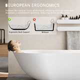 67" Civello Solid Surface Stone Resin Freestanding Bathtub