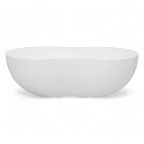 67" Civello Solid Surface Stone Resin Freestanding Bathtub