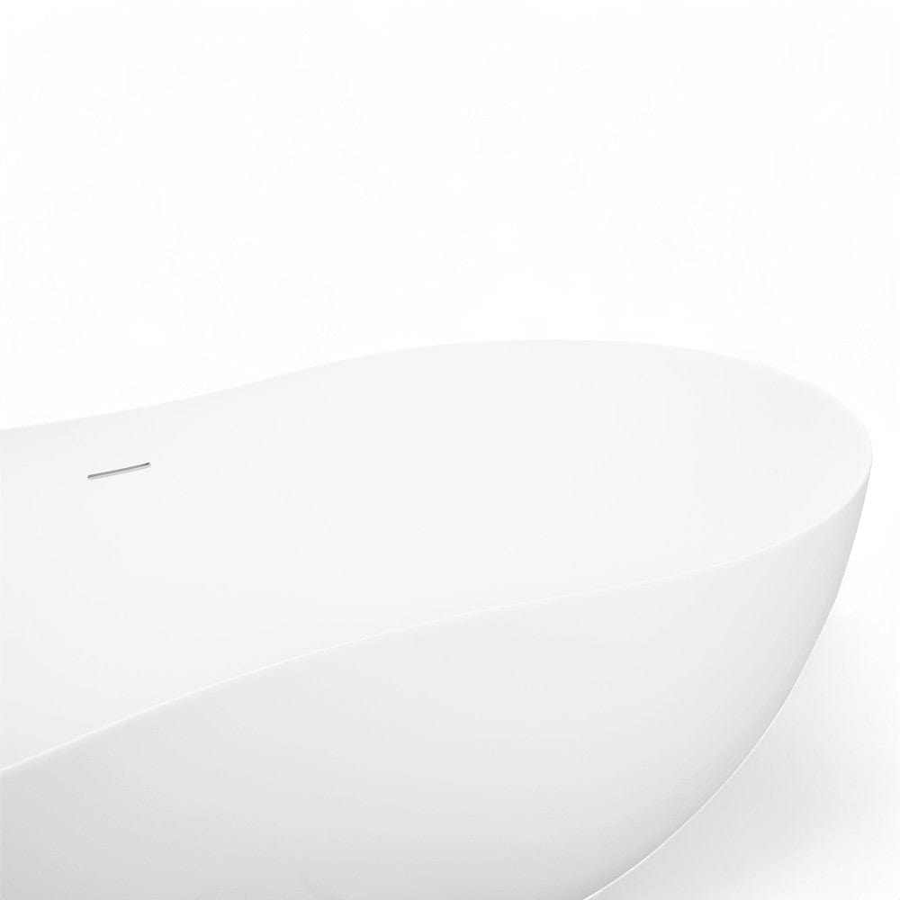 67" Civello Solid Surface Stone Resin Freestanding Bathtub