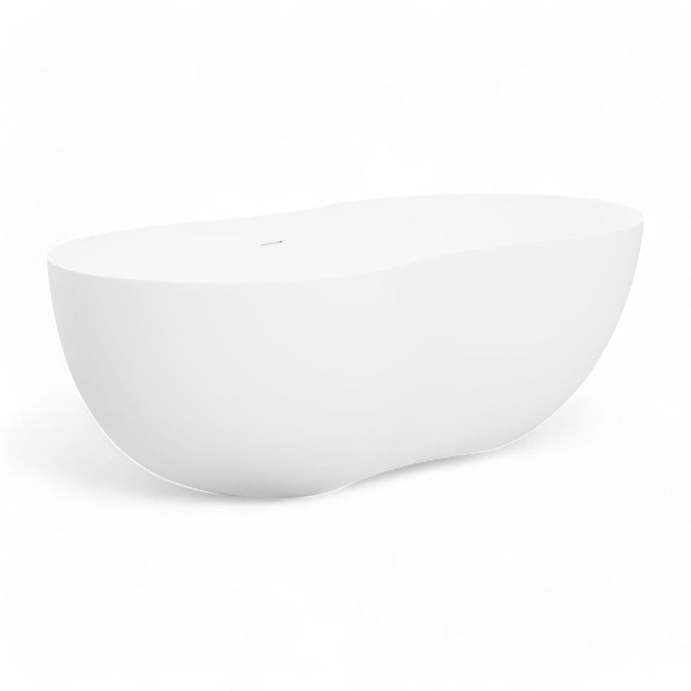 67" Civello Solid Surface Stone Resin Freestanding Bathtub