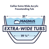 67" Collier Acrylic Freestanding Tub with Insulation
