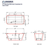 67" Collier Acrylic Freestanding Tub with Insulation