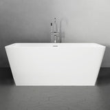 67" Extra Deep Asher Acrylic Rectangular Freestanding Tub with Insulation