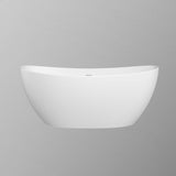 67" Extra Wide Bandon Solid Surface Stone Resin Freestanding Bathtub
