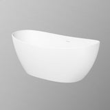 67" Extra Wide Bandon Solid Surface Stone Resin Freestanding Bathtub