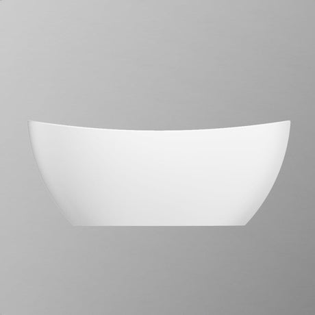 67" Extra Wide Bandon Solid Surface Stone Resin Freestanding Bathtub