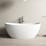 67" Extra Wide Bandon Solid Surface Stone Resin Freestanding Bathtub