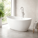 67" Extra Wide Bandon Solid Surface Stone Resin Freestanding Bathtub
