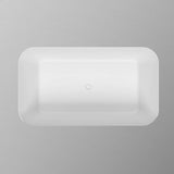 67" Extra Wide Bazel Solid Surface Stone Resin Freestanding Bathtub