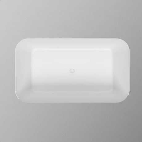 67" Extra Wide Bazel Solid Surface Stone Resin Freestanding Bathtub