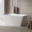 67" Extra Wide Bazel Solid Surface Stone Resin Freestanding Bathtub