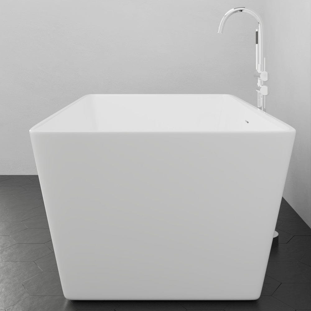 67" Extra Wide/Extra Deep Asher Acrylic Rectangular Freestanding Tub with Insulation