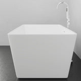 67" Extra Wide/Extra Deep Asher Acrylic Rectangular Freestanding Tub with Insulation