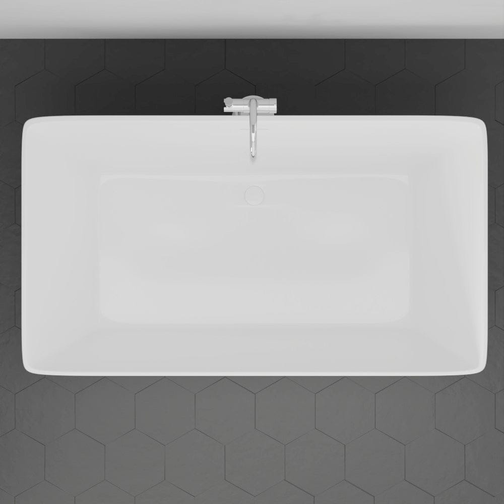 67" Extra Wide/Extra Deep Asher Acrylic Rectangular Freestanding Tub with Insulation