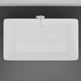 67" Extra Wide/Extra Deep Asher Acrylic Rectangular Freestanding Tub with Insulation