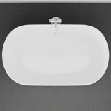 67" Extra Wide/Extra Deep Burney Acrylic Freestanding Tub with Insulation