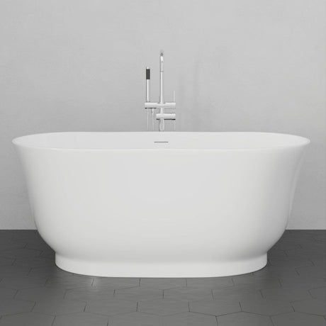 67" Extra Wide/Extra Deep Burney Acrylic Freestanding Tub with Insulation