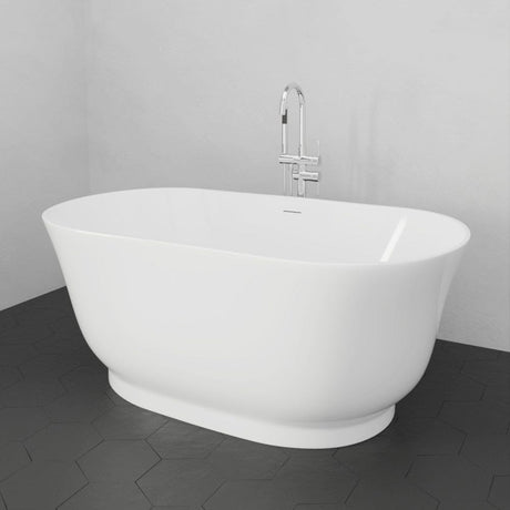 67" Extra Wide/Extra Deep Burney Acrylic Freestanding Tub with Insulation