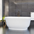 67" Extra Wide/Extra Deep Burney Acrylic Freestanding Tub with Insulation