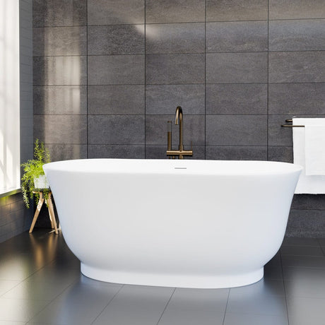 67" Extra Wide/Extra Deep Burney Acrylic Freestanding Tub with Insulation