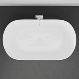 67" Extra Wide/Extra Deep Crofton Acrylic Double Slipper Freestanding Tub with Insulation