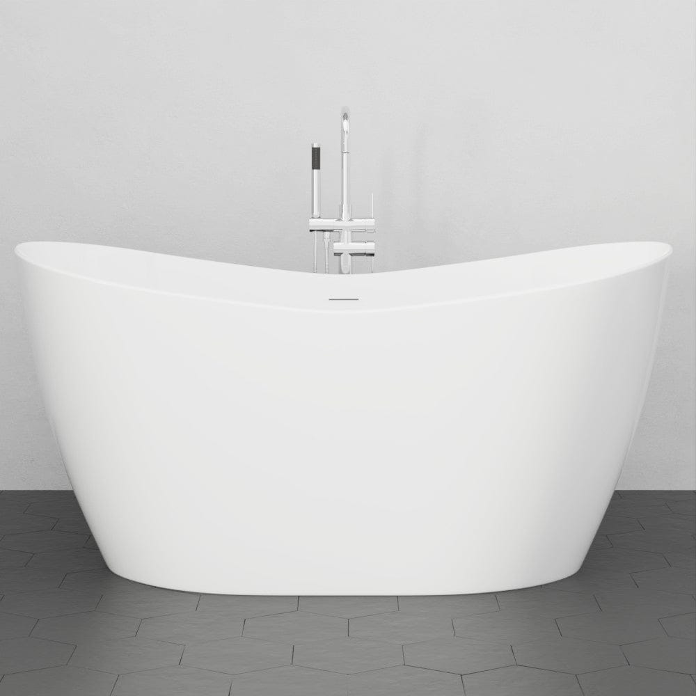 67" Extra Wide/Extra Deep Crofton Acrylic Double Slipper Freestanding Tub with Insulation