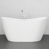 67" Extra Wide/Extra Deep Crofton Acrylic Double Slipper Freestanding Tub with Insulation