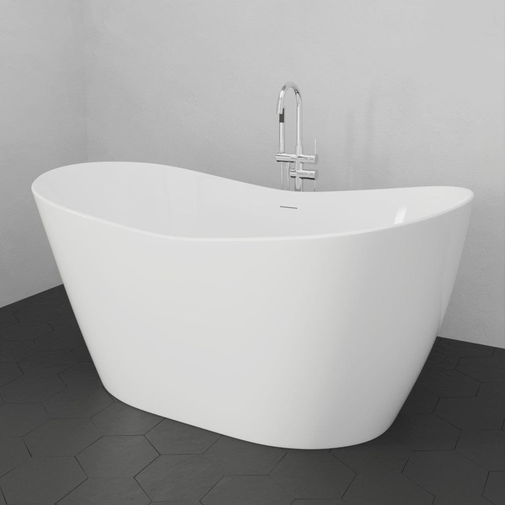 67" Extra Wide/Extra Deep Crofton Acrylic Double Slipper Freestanding Tub with Insulation