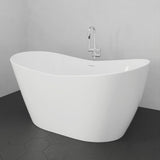 67" Extra Wide/Extra Deep Crofton Acrylic Double Slipper Freestanding Tub with Insulation