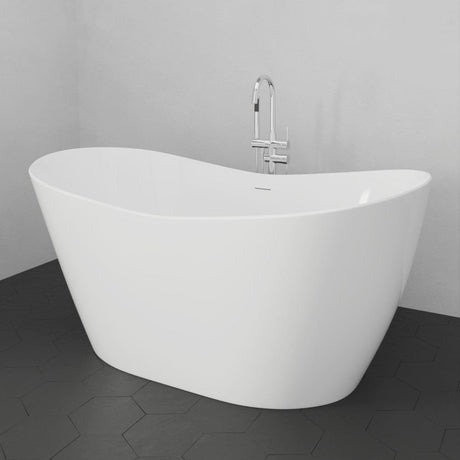 67" Extra Wide/Extra Deep Crofton Acrylic Double Slipper Freestanding Tub with Insulation