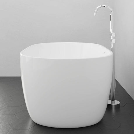 67" Extra Wide/Extra Deep Foster Acrylic Freestanding Tub with Air Jets and Insulation