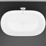 67" Extra Wide/Extra Deep Foster Acrylic Freestanding Tub with Air Jets and Insulation