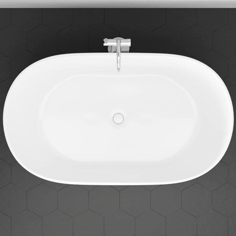 67" Extra Wide/Extra Deep Foster Acrylic Freestanding Tub with Air Jets and Insulation