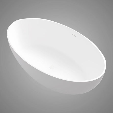 67" Extra Wide Mian Solid Surface Stone Resin Freestanding Bathtub with Integral Drain and Overflow