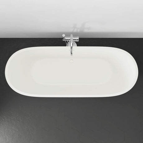 67" Fortson Solid Surface Stone Resin Freestanding Bathtub