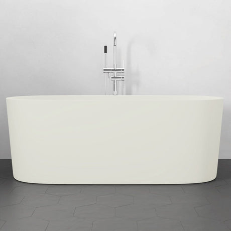67" Fortson Solid Surface Stone Resin Freestanding Bathtub