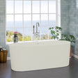 67" Fortson Solid Surface Stone Resin Freestanding Bathtub