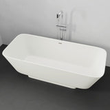 67" Geneseo Solid Surface Stone Resin Freestanding Bathtub
