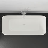 67" Geneseo Solid Surface Stone Resin Freestanding Bathtub