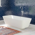 67" Geneseo Solid Surface Stone Resin Freestanding Bathtub