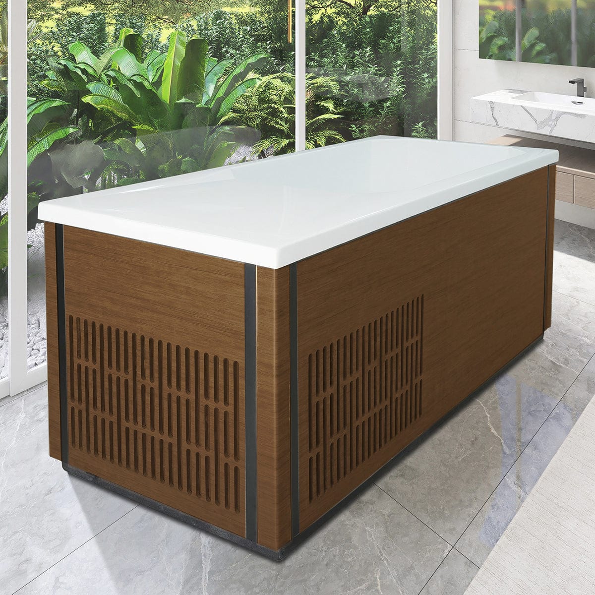 67" Isolde Cold Plunge Acrylic Rectangular Freestanding Tub