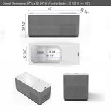 67" Isolde Cold Plunge Acrylic Rectangular Freestanding Tub