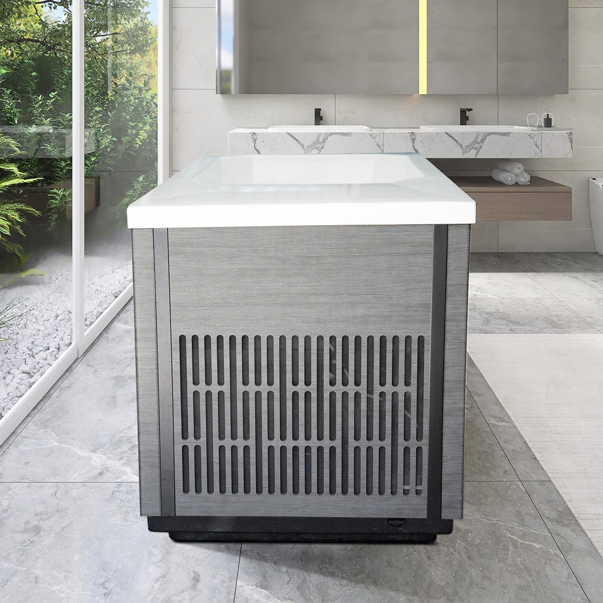 67" Isolde Cold Plunge Acrylic Rectangular Freestanding Tub